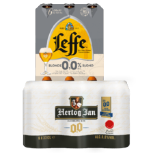 Hertog Jan 0.0%, Leffe blond 0.0% of Corona cero 0.0%